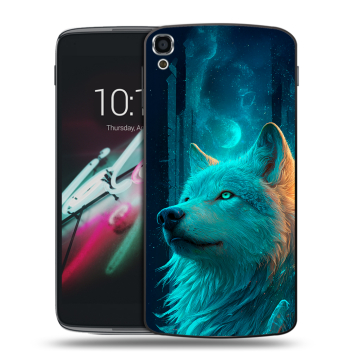 Пластиковый чехол на Alcatel One Touch Idol 3 (5.5) с принтом бабочки саккура Пластиковый чехол на Alcatel One Touch Idol 3 (5.5) с принтом бабочки саккура