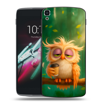 Пластиковый чехол на Alcatel One Touch Idol 3 (5.5) с принтом сова
