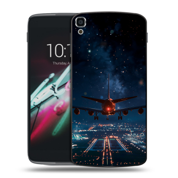 Пластиковый чехол на Alcatel One Touch Idol 3 (5.5) с принтом самолет Пластиковый чехол на Alcatel One Touch Idol 3 (5.5) с принтом самолет