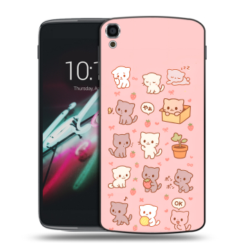 Пластиковый чехол на Alcatel One Touch Idol 3 (5.5) с принтом Hello Kitty Хелоу Кити Пластиковый чехол на Alcatel One Touch Idol 3 (5.5) с принтом Hello Kitty Хелоу Кити