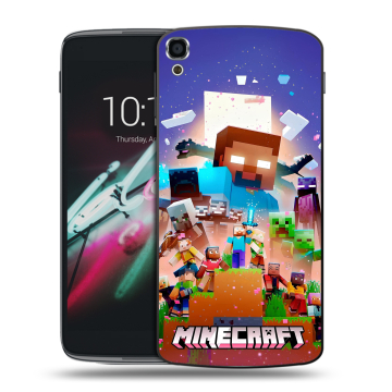 Пластиковый чехол на Alcatel One Touch Idol 3 (5.5) с принтом Майнкрафт Minecraft Пластиковый чехол на Alcatel One Touch Idol 3 (5.5) с принтом Майнкрафт Minecraft