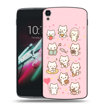 Пластиковый чехол на Alcatel One Touch Idol 3 (5.5) с принтом Hello Kitty Хелоу Кити