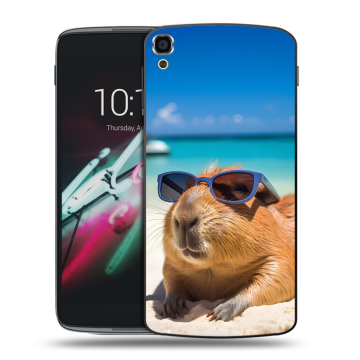 Пластиковый чехол на Alcatel One Touch Idol 3 (5.5) с принтом Капибара