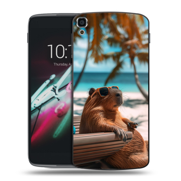 Пластиковый чехол на Alcatel One Touch Idol 3 (5.5) с принтом Капибара