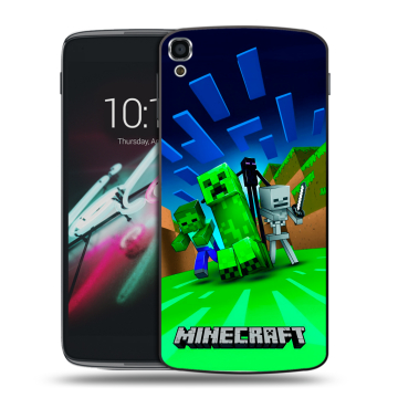 Пластиковый чехол на Alcatel One Touch Idol 3 (5.5) с принтом Майнкрафт Пластиковый чехол на Alcatel One Touch Idol 3 (5.5) с принтом Майнкрафт