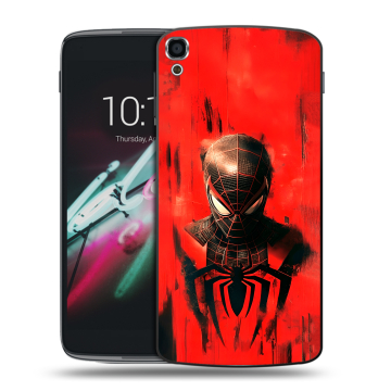 Пластиковый чехол на Alcatel One Touch Idol 3 (5.5) с принтом человек паук spiderman