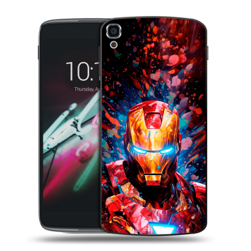 Пластиковый чехол на Alcatel One Touch Idol 3 (5.5) с принтом Железный человек Ironman