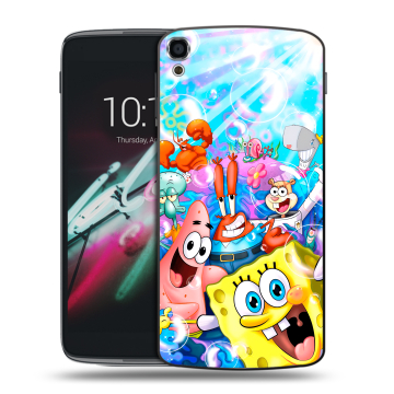 Пластиковый чехол на Alcatel One Touch Idol 3 (5.5) с принтом спанчбоб спанч боб