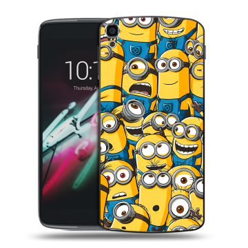 Пластиковый чехол на Alcatel One Touch Idol 3 (5.5) с принтом Миньоны