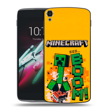 Пластиковый чехол на Alcatel One Touch Idol 3 (5.5) с принтом Майнкрафт Minecraft