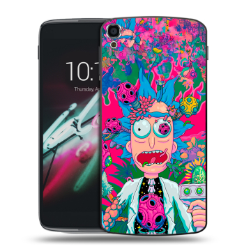 Пластиковый чехол на Alcatel One Touch Idol 3 (5.5) с принтом Рик и Морти Rick Morty
