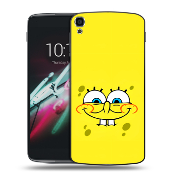 Пластиковый чехол на Alcatel One Touch Idol 3 (5.5) с принтом спанчбоб спанч боб
