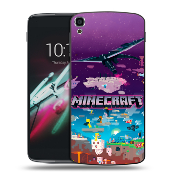 Пластиковый чехол на Alcatel One Touch Idol 3 (5.5) с принтом Майнкрафт Minecraft
