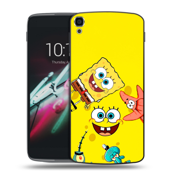 Пластиковый чехол на Alcatel One Touch Idol 3 (5.5) с принтом Спанч боб Спанчбоб Пластиковый чехол на Alcatel One Touch Idol 3 (5.5) с принтом Спанч боб Спанчбоб