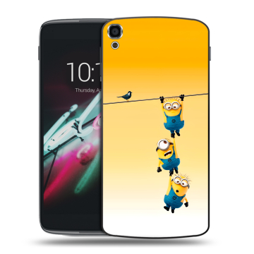 Пластиковый чехол на Alcatel One Touch Idol 3 (5.5) с принтом Миньоны