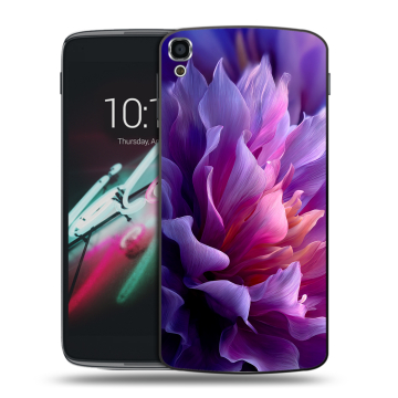Пластиковый чехол на Alcatel One Touch Idol 3 (5.5) с принтом женский цветы