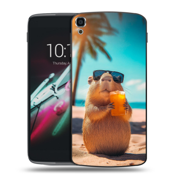 Пластиковый чехол на Alcatel One Touch Idol 3 (5.5) с принтом Капибара