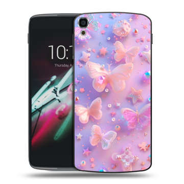 Пластиковый чехол на Alcatel One Touch Idol 3 (5.5) с принтом Бабочки