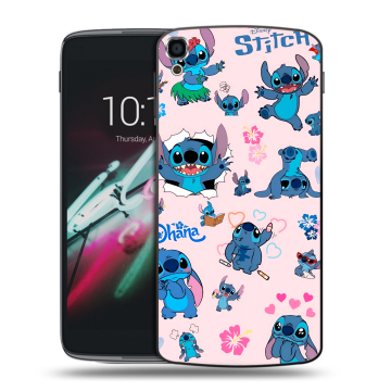 Пластиковый чехол на Alcatel One Touch Idol 3 (5.5) с принтом Лило и Стич