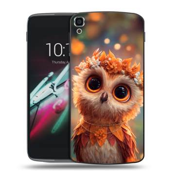 Пластиковый чехол на Alcatel One Touch Idol 3 (5.5) с принтом Милая сова