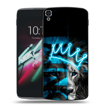 Пластиковый чехол на Alcatel One Touch Idol 3 (5.5) с принтом Король лев