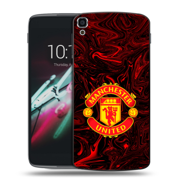 Пластиковый чехол на Alcatel One Touch Idol 3 (5.5) с принтом Manchester United