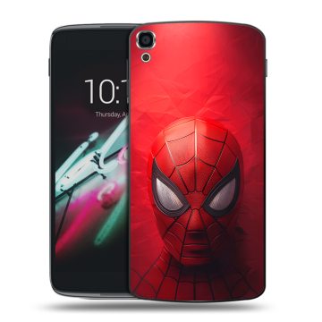 Пластиковый чехол на Alcatel One Touch Idol 3 (5.5) с принтом Spiderman Человек паук