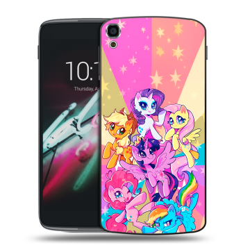Пластиковый чехол на Alcatel One Touch Idol 3 (5.5) с принтом My little pony Дружба чудо