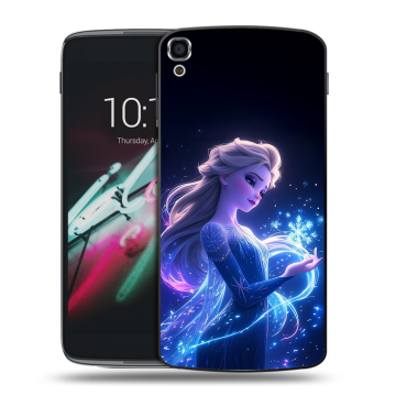 Пластиковый чехол на Alcatel One Touch Idol 3 (5.5) с принтом Холодное сердце Frozen
