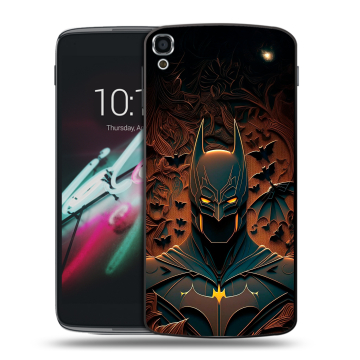 Пластиковый чехол на Alcatel One Touch Idol 3 (5.5) с принтом Batman Бэтмен