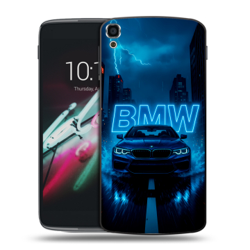 Пластиковый чехол на Alcatel One Touch Idol 3 (5.5) с принтом BMW БМВ