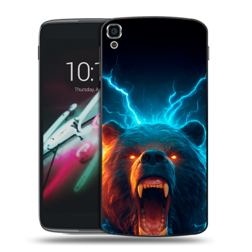 Пластиковый чехол на Alcatel One Touch Idol 3 (5.5) с принтом Медведь