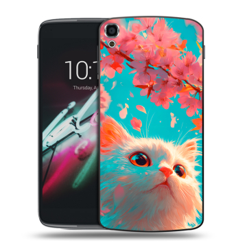 Пластиковый чехол на Alcatel One Touch Idol 3 (5.5) с принтом Красивый кот