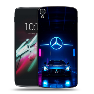 Пластиковый чехол на Alcatel One Touch Idol 3 (5.5) с принтом Mercedes Мерседес