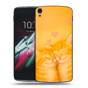 Пластиковый чехол на Alcatel One Touch Idol 3 (5.5) с принтом Милые котята Пластиковый чехол на Alcatel One Touch Idol 3 (5.5) с принтом Милые котята