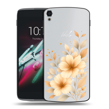 Пластиковый чехол на Alcatel One Touch Idol 3 (5.5) с принтом для девушки