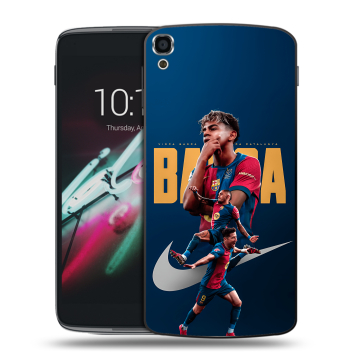 Пластиковый чехол на Alcatel One Touch Idol 3 (5.5) с принтом Барселона Barca Yamal 