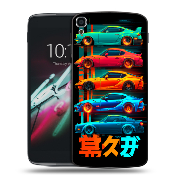 Пластиковый чехол на Alcatel One Touch Idol 3 (5.5) с принтом машины тачки