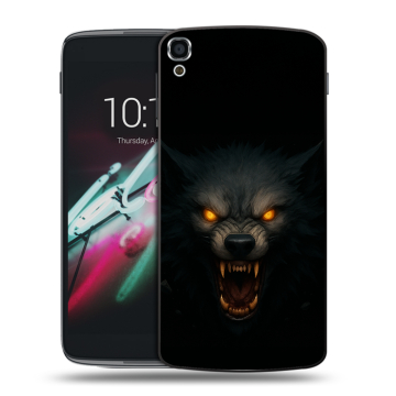 Пластиковый чехол на Alcatel One Touch Idol 3 (5.5) с принтом Волк