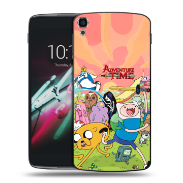 Пластиковый чехол на Alcatel One Touch Idol 3 (5.5) с принтом Adventure time Время приключений
