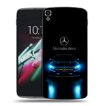 Пластиковый чехол на Alcatel One Touch Idol 3 (5.5) с принтом Mercedes Мерседес