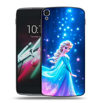 Пластиковый чехол на Alcatel One Touch Idol 3 (5.5) с принтом Холодное сердце Frozen
