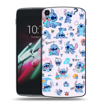 Пластиковый чехол на Alcatel One Touch Idol 3 (5.5) с принтом Лило и Стич