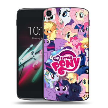 Пластиковый чехол на Alcatel One Touch Idol 3 (5.5) с принтом My little pony Дружба чудо