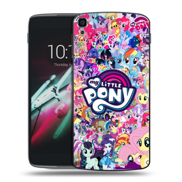 Пластиковый чехол на Alcatel One Touch Idol 3 (5.5) с принтом My little pony Дружба чудо