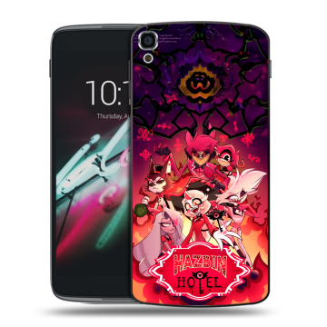 Пластиковый чехол на Alcatel One Touch Idol 3 (5.5) с принтом Hazbin Hotel Отель Хазбин