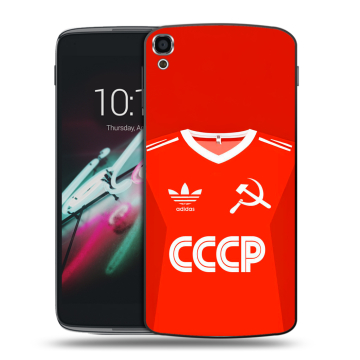 Пластиковый чехол на Alcatel One Touch Idol 3 (5.5) с принтом Флаг Герб СССР