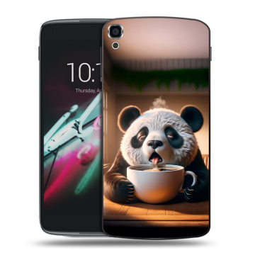 Пластиковый чехол на Alcatel One Touch Idol 3 (5.5) с принтом смешная панда Пластиковый чехол на Alcatel One Touch Idol 3 (5.5) с принтом смешная панда