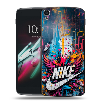 Пластиковый чехол на Alcatel One Touch Idol 3 (5.5) с принтом Nike Найк Пластиковый чехол на Alcatel One Touch Idol 3 (5.5) с принтом Nike Найк