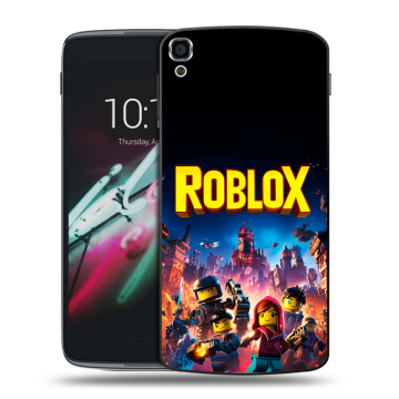 Пластиковый чехол на Alcatel One Touch Idol 3 (5.5) с принтом Roblox Роблокс